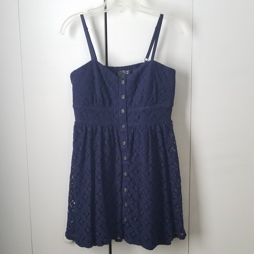 Navy Blue Lace Dress